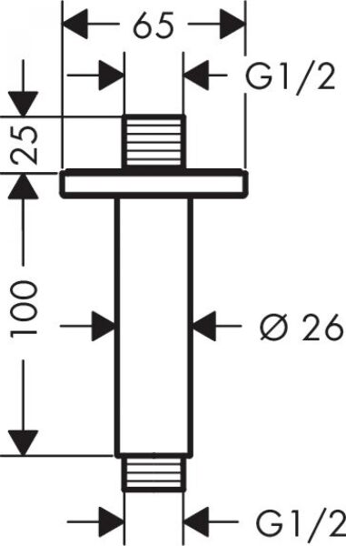 HANSGROHE VERNIS SHAPE TAVAN BAGLANTISI 10CM KROM 26406000