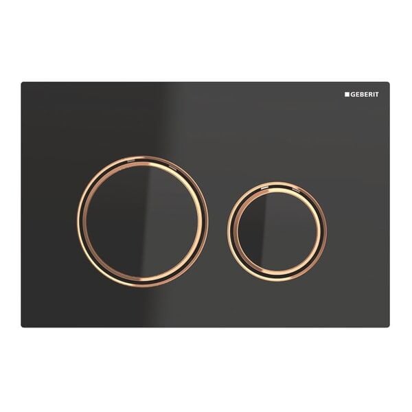 GEBERIT SIGMA21 KUMANDA KAPAGI CIFT BASMALI SIYAH CAM BRONZ BASMA 115.650.SJ.1
