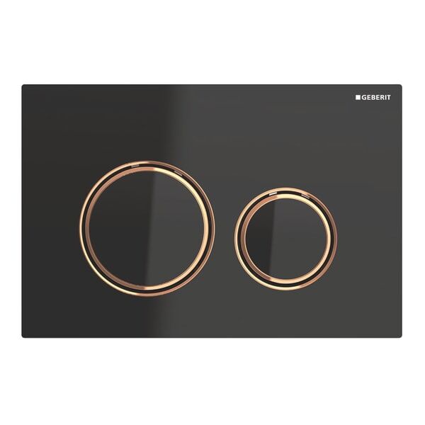 GEBERIT SIGMA21 KUMANDA KAPAGI CIFT BASMALI SIYAH CAM BRONZ BASMA 115.650.SJ.1