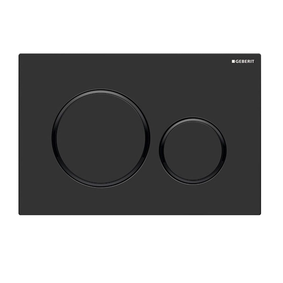 GEBERIT SIGMA20 KUMANDA KAPAGI CIFT BASMALI P.SIYAH/MAT SIYAH/SIY 115.882.DW.1