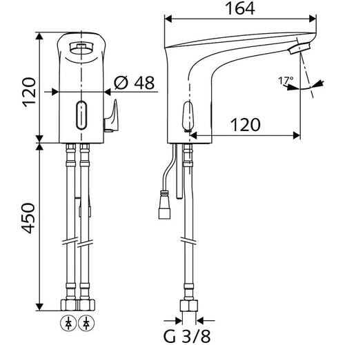 SCHELL MODUS E FOTOSELLI LAVABO BATARYASI ELEKTRIKLI 021750699
