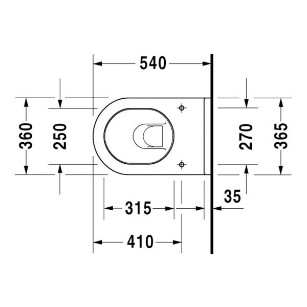 DURAVIT STARCK 3 ASMA KLOZET RIMLESS HYGIENEGLAZE SET 45273920A1