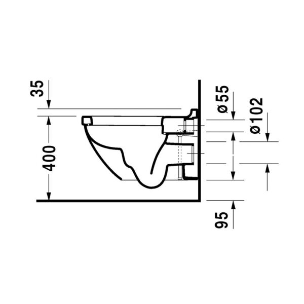 DURAVIT STARCK 3 ASMA KLOZET RIMLESS HYGIENEGLAZE SET 45273920A1