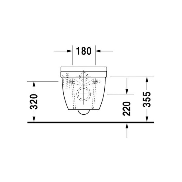DURAVIT STARCK 3 ASMA KLOZET RIMLESS HYGIENEGLAZE SET 45273920A1