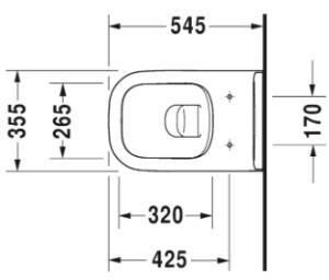 DURAVIT D-CODE D CODE RIMLESS HYGIENE GLAZE ASMA KLOZET  45703920A1
