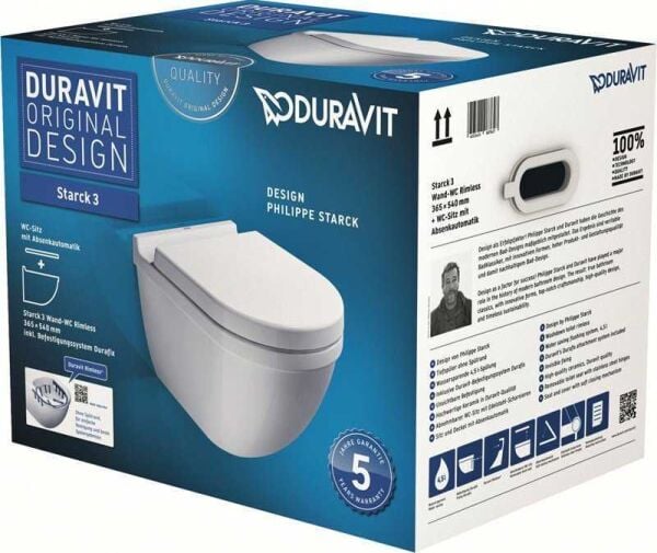 DURAVIT STARCK 3 ASMA KLOZET RIMLESS SETI 45273900A1