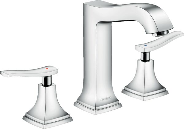 HANSGROHE METROPOL CLASSIC 3-DELIKLI LAVABO BATARYASI KUMANDALI CUBUK VOLANLI KROM 31331000