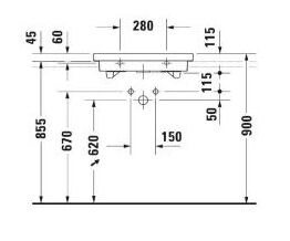 DURAVIT 2ND FLOOR 2ND FLOOR 600*430 DELIKLI LAVABO  0491600027