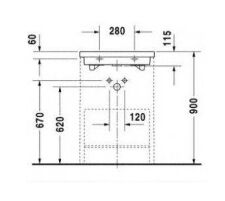 DURAVIT 2ND FLOOR LAVABO TEK DELIKLI 800*500  0491800027