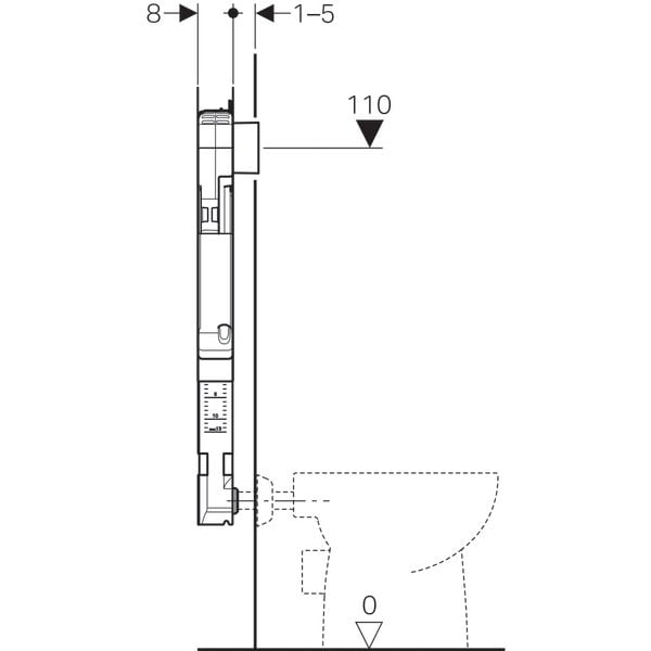 GEBERIT ALPHA ALATURKA GOMME REZERVUAR 8 CM GOVDE 109.175.00.1