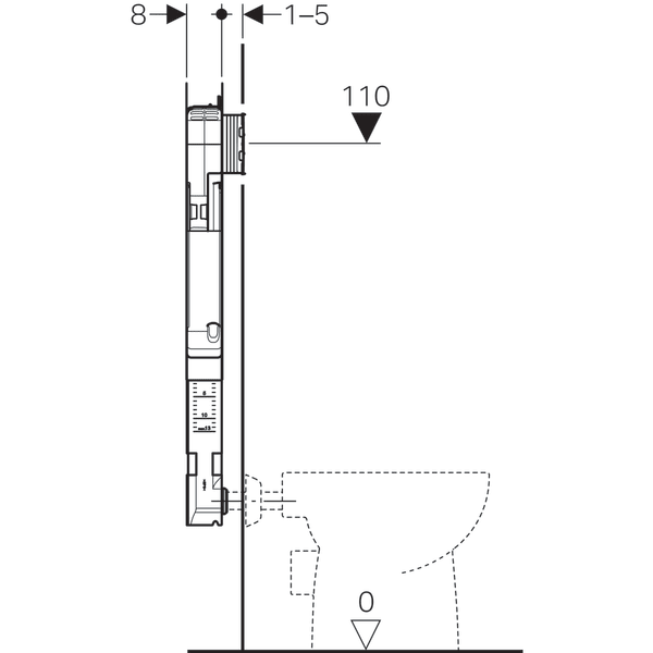 GEBERIT SIGMA ALATURKA GOMME REZERVUAR 8 CM GOVDE 109.791.00.1
