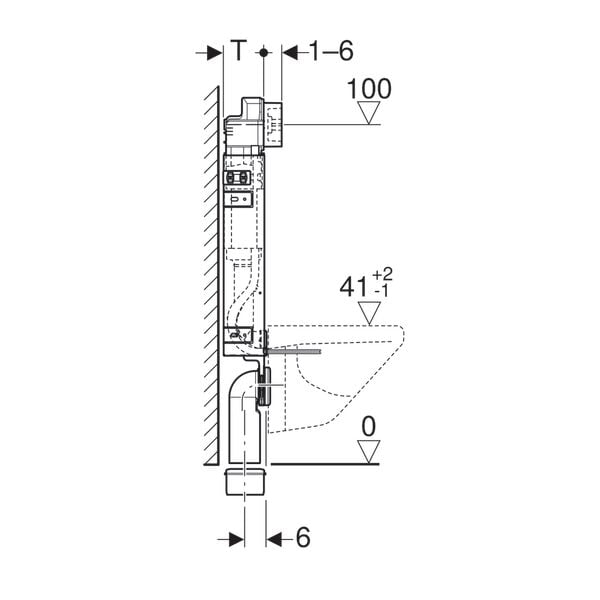 GEBERIT DELTA GOMME REZERVUAR 12 CM KOMBIFIX 110.100.00.1