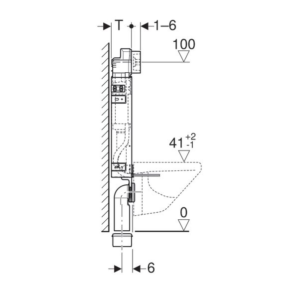 GEBERIT DELTA GOMME REZERVUAR 12 CM KOMBIFIX 110.100.00.1