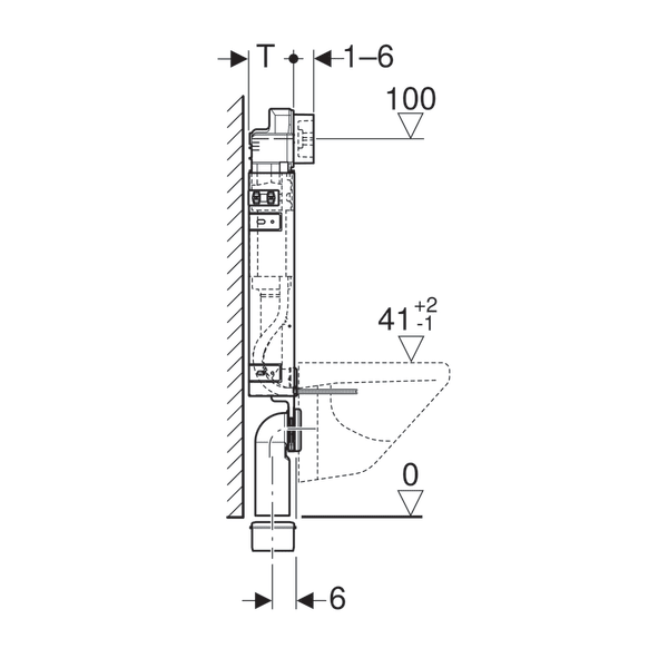 GEBERIT DELTA GOMME REZERVUAR 12 CM KOMBIFIX 110.100.00.1