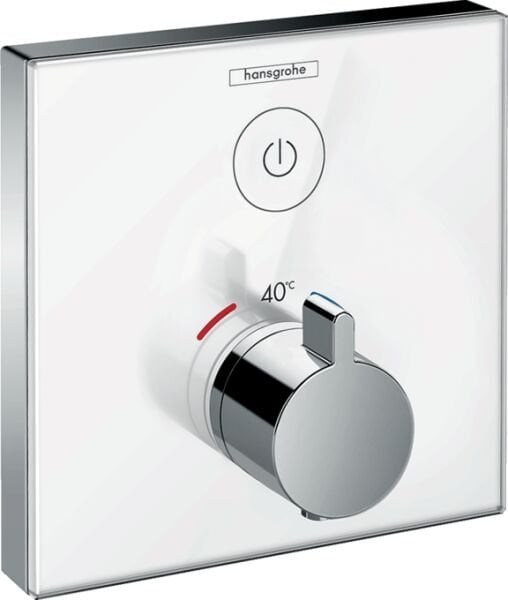 HANSGROHE SHOWERSELECT BANYO BATARYASI TERMOSTAT 1 CIKIS BEYAZ KROM GLASS 15737400