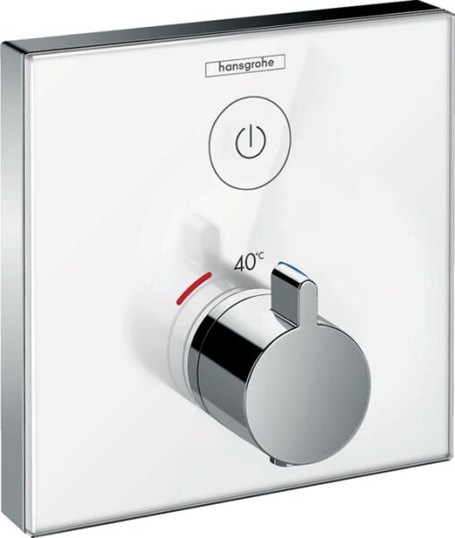 HANSGROHE SHOWERSELECT BANYO BATARYASI TERMOSTAT 1 CIKIS BEYAZ KROM GLASS 15737400