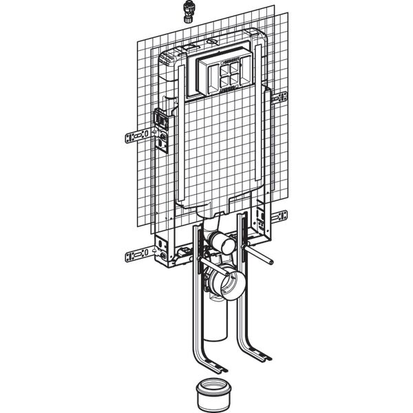 GEBERIT ALPHA GOMME REZERVUAR 8 CM KOMBIFIX AYAKLI 110.174.00.1