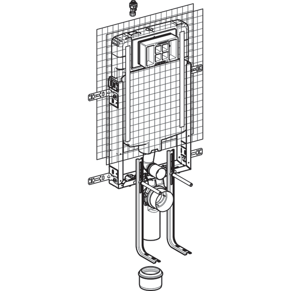 GEBERIT ALPHA GOMME REZERVUAR 8 CM KOMBIFIX AYAKLI 110.174.00.1