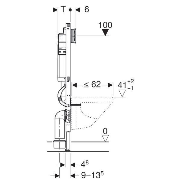 GEBERIT SIGMA GOMME REZERVUAR 12 CM DUOFIX 111.300.00.5