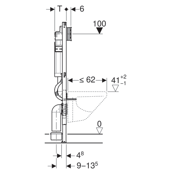 GEBERIT SIGMA GOMME REZERVUAR 12 CM DUOFIX 111.300.00.5