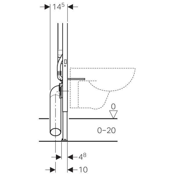 GEBERIT SIGMA GOMME REZERVUAR 8 CM DUOFIX 111.796.00.1