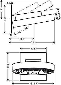 HANSGROHE RAINFINITY TEPE DUSU 250 3 JET DUVAR BAGLANTILI SATIN BEYAZ 26232700