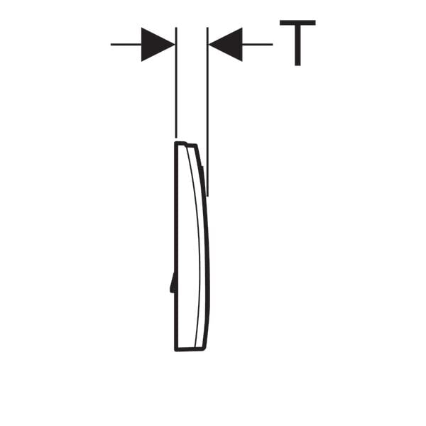 GEBERIT DELTA KUMANDA KAPAGI TEK BASMA MAT KROM 115.120.46.1