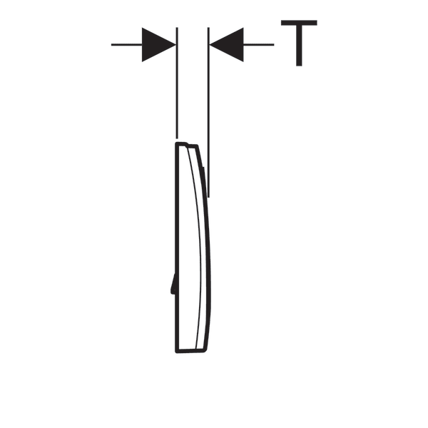 GEBERIT DELTA KUMANDA KAPAGI TEK BASMA MAT KROM 115.120.46.1