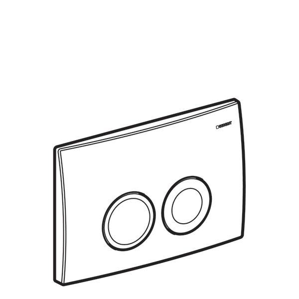 GEBERIT DELTA KUMANDA KAPAGI CIFT BASMALI BEYAZ 115.125.11.1