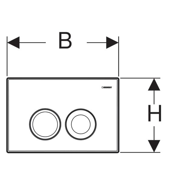 GEBERIT DELTA KUMANDA KAPAGI CIFT BASMALI BEYAZ 115.125.11.1