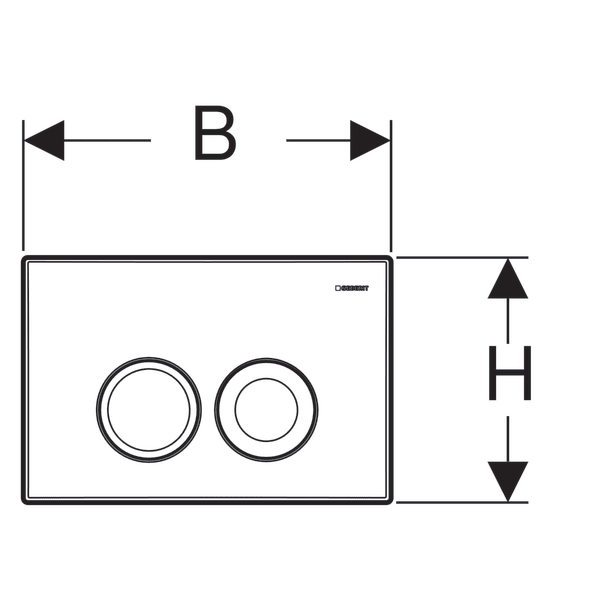 GEBERIT DELTA KUMANDA KAPAGI CIFT BASMALI BEYAZ 115.125.11.1