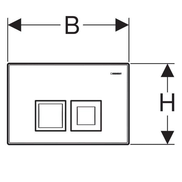 GEBERIT DELTA KUMANDA KAPAGI CIFT BASMALI PARLAK KROM 115.135.21.1