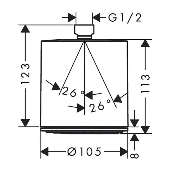 HANSGROHE PULSIFY S TEPE DUSU 105 1 JET KROM 24130000