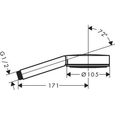 HANSGROHE PULSIFY S EL DUSU 105 1JET 24120000