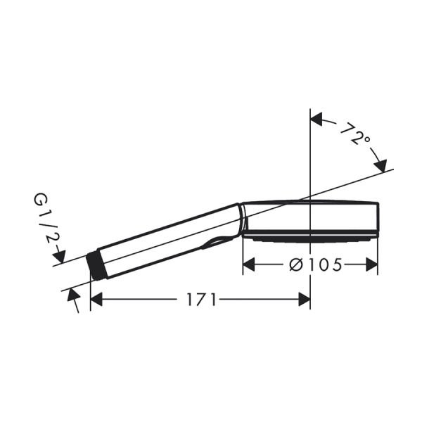 HANSGROHE PULSIFY SECECT S EL DUSU 150 3 JET SATIN SIYAH 24100670