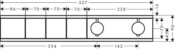 HANSGROHE RAINSELECT BANYO BATARYASI TERMOSTAT 3 CIKIS KROM 15381000