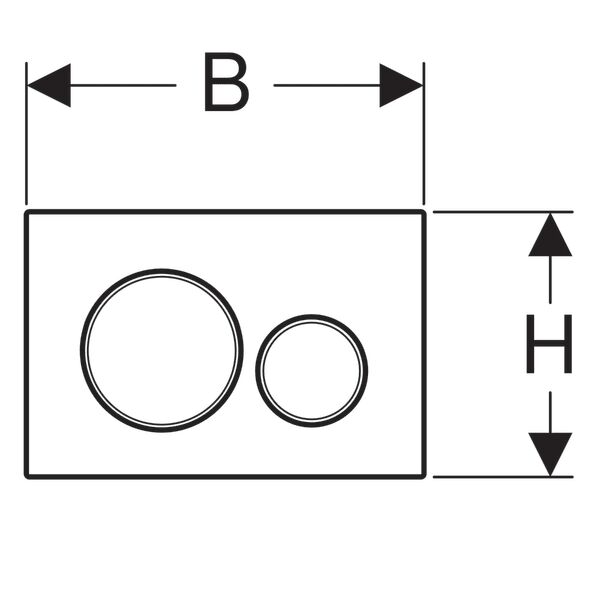 GEBERIT SIGMA KUMANDA KAPAGI CIFT BASMALI PASLANMAZ CELIK 115.882.SN.1