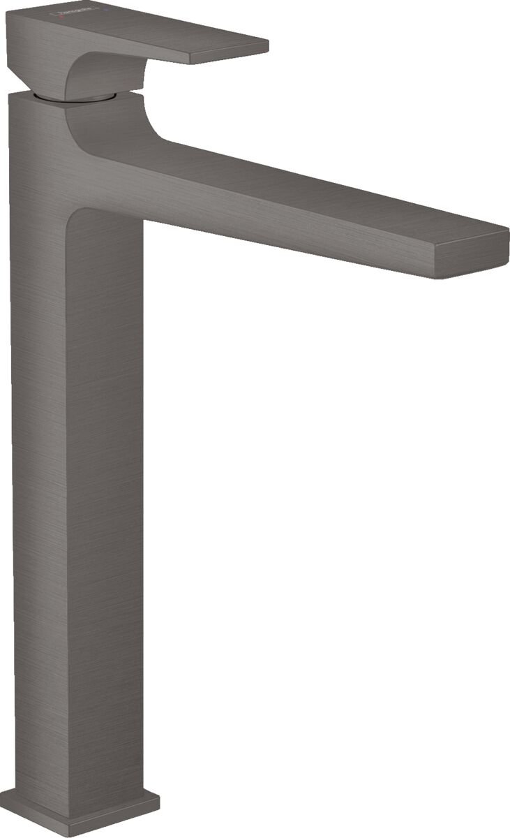 HANSGROHE METROPOL TEK KOLLU LAVABO BATARYASI 260 CUBUK VOLAN MAT SIYAH KROM 32512340