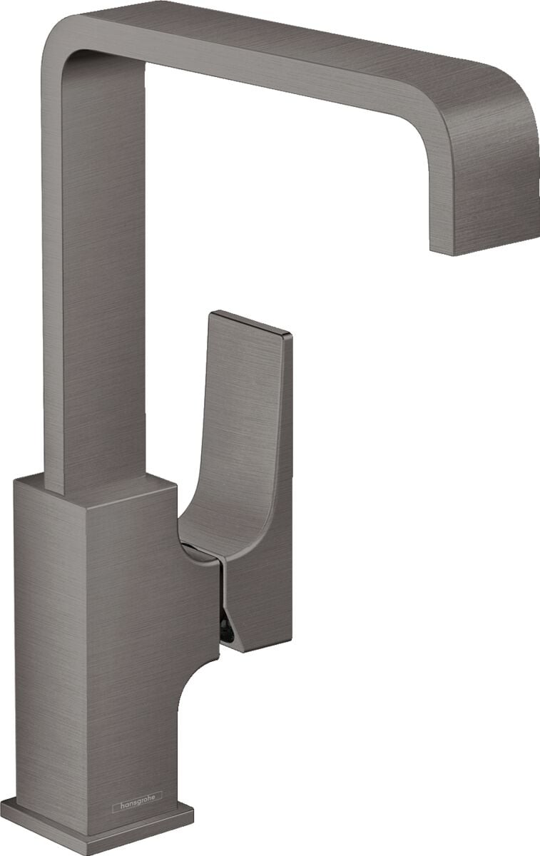 HANSGROHE METROPOL TEK KOLLU LAVABO BATARYASI 230 CUBUK VOLAN VE BAS-AC GIDER SETI ILE MAT SIYAH KROM 32511340