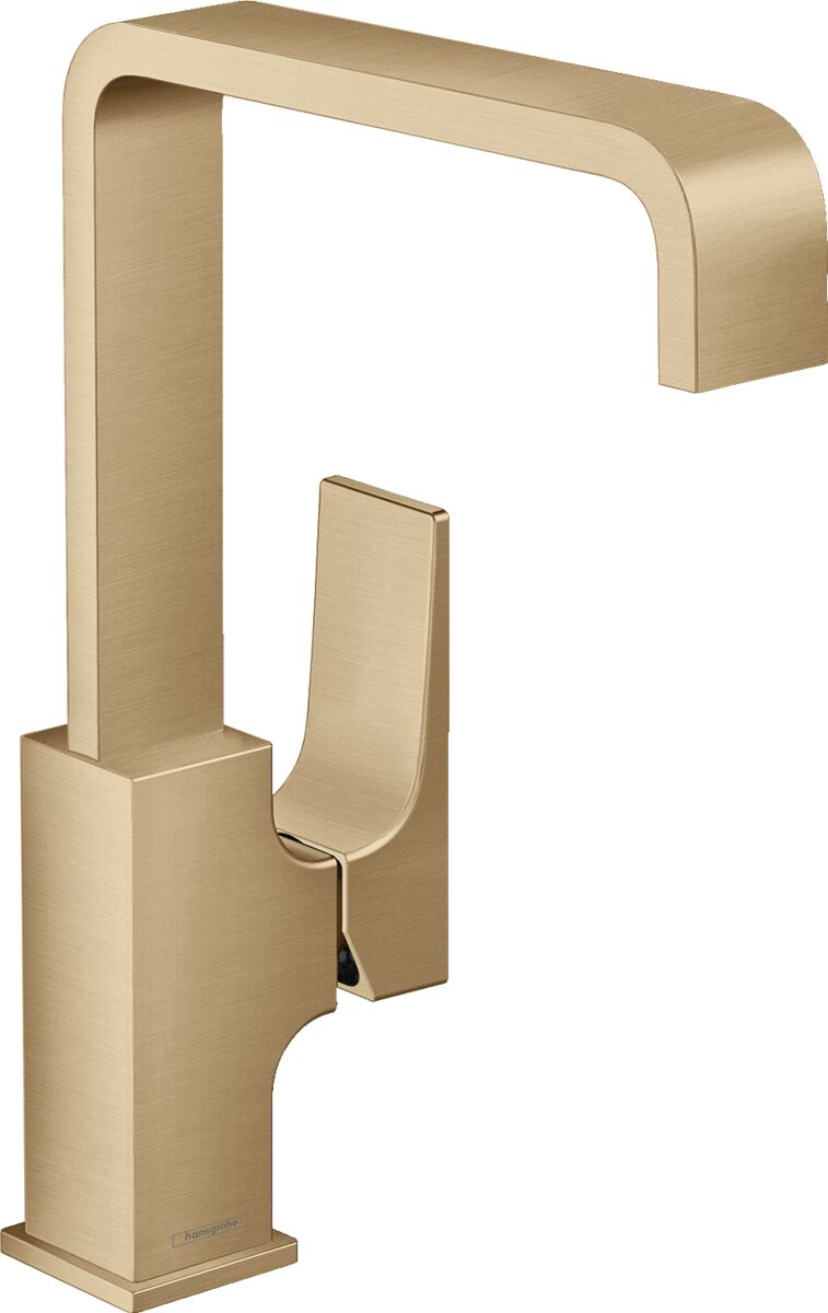 HANSGROHE METROPOL TEK KOLLU LAVABO BATARYASI 230 CUBUK VOLAN VE BAS-AC GIDER SETI ILE MAT BRONZ 32511140