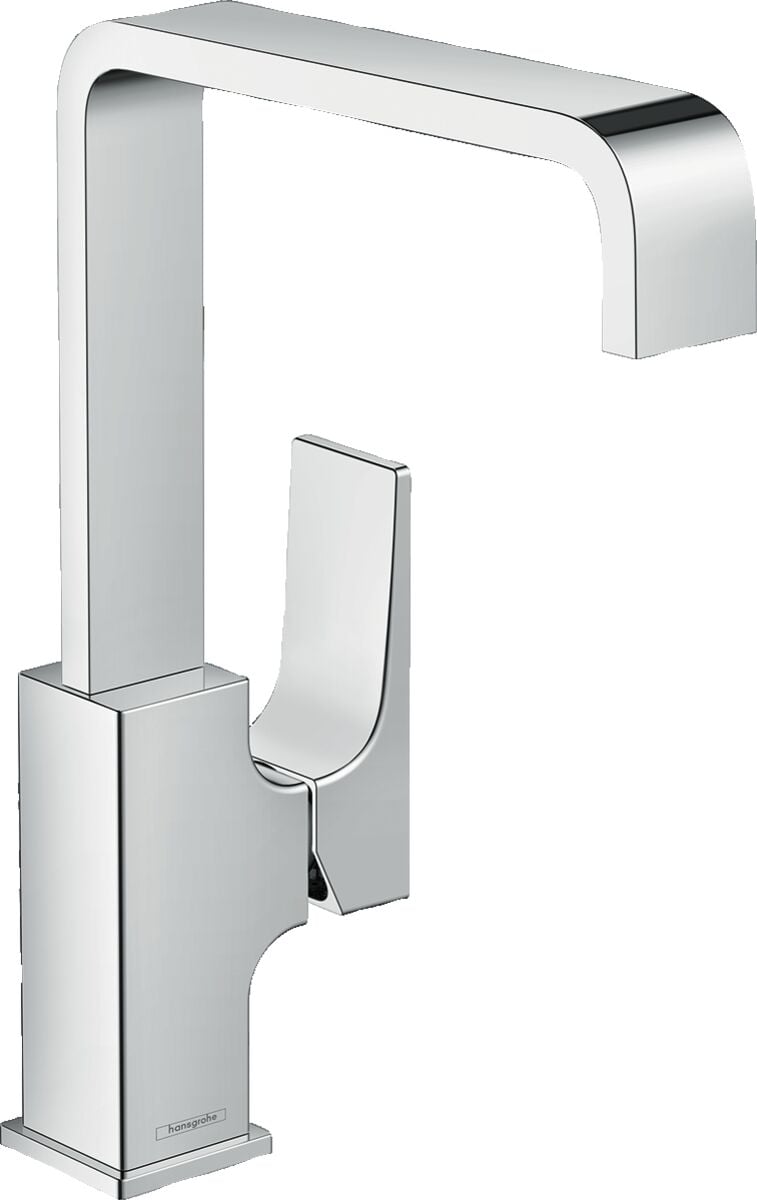 HANSGROHE METROPOL TEK KOLLU LAVABO BATARYASI 230 CUBUK VOLAN VE BAS-AC GIDER SETI ILE KROM 32511000