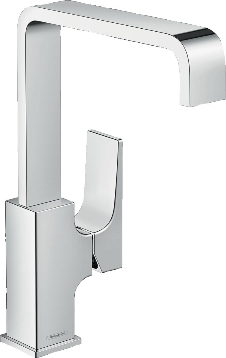 HANSGROHE METROPOL TEK KOLLU LAVABO BATARYASI 230 CUBUK VOLAN VE BAS-AC GIDER SETI ILE KROM 32511000
