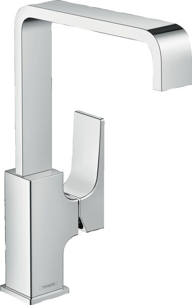 HANSGROHE METROPOL TEK KOLLU LAVABO BATARYASI 230 CUBUK VOLAN VE BAS-AC GIDER SETI ILE KROM 32511000