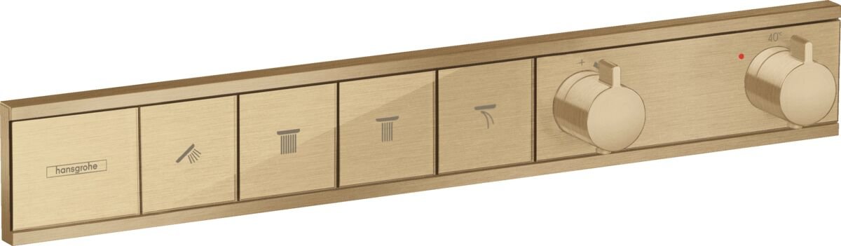 HANSGROHE RAINSELECT BANYO BATARYASI TERMOSTAT 4 CIKIS MAT BRONZ 15382140