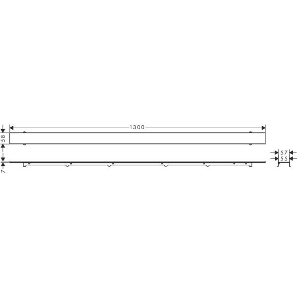 HANSGROHE RAINDRAIN ROCK DUS KANALI 120 CM SERAMIK KAPLANABILIR KESILEBILIR UZATMA KROM 56034000