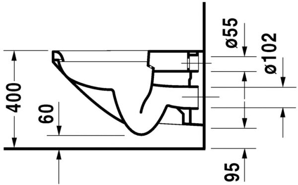 DURAVIT CARO ASMA KLOZET  0198390075