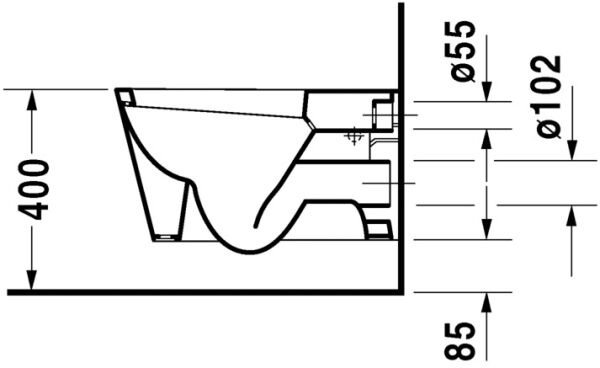 DURAVIT STARCK 1 ASMA KLOZET  0210390075