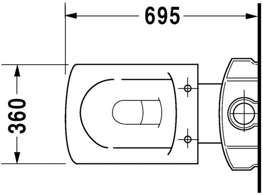 DURAVIT CARO TAKIM KLOZET (REZERVUAR VE KAPAK HARIC) 0225390075