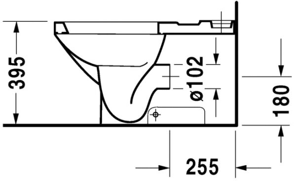 DURAVIT CARO TAKIM KLOZET (REZERVUAR VE KAPAK HARIC) 0225390075