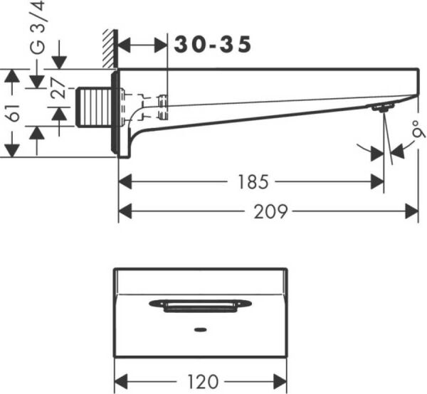 HANSGROHE METROPOL KUVET GAGASI MAT BEYAZ 32543700